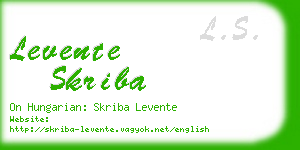 levente skriba business card